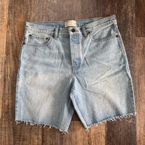 Everylane Light Blue Denim Mom Shorts